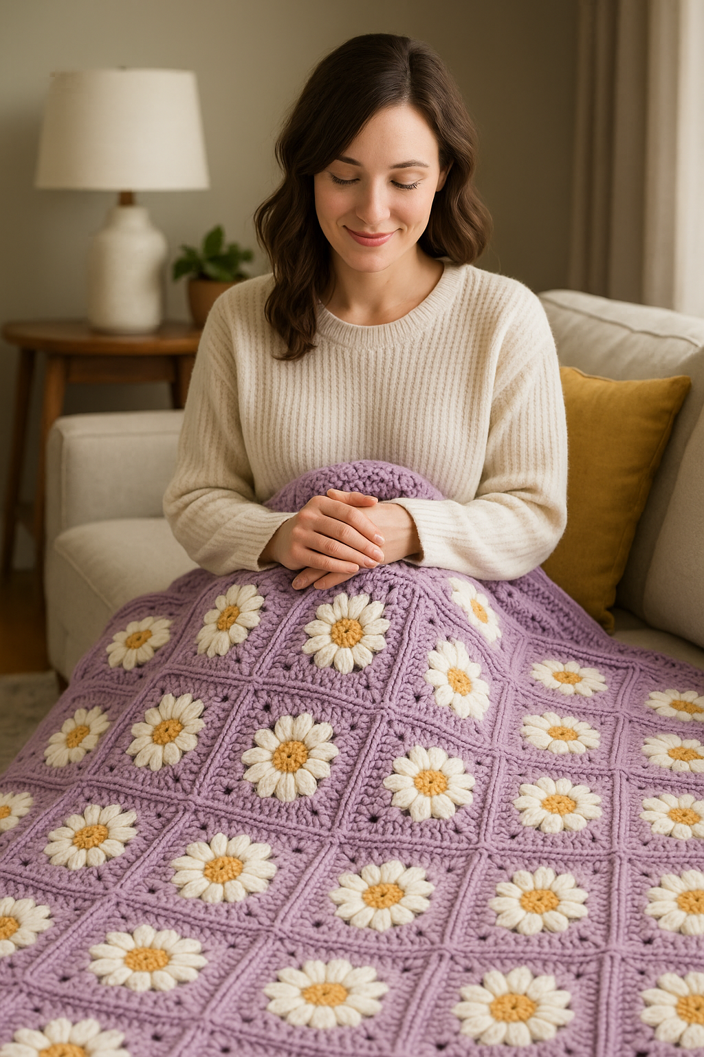 Cozy Days Daisy Blanket Crochet Pattern