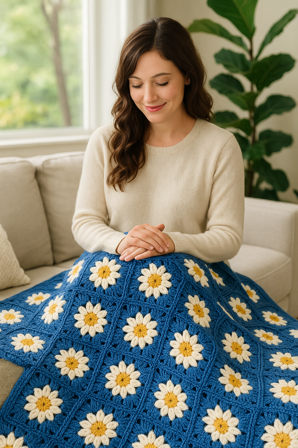 Cozy Days Daisy Blanket Crochet Pattern