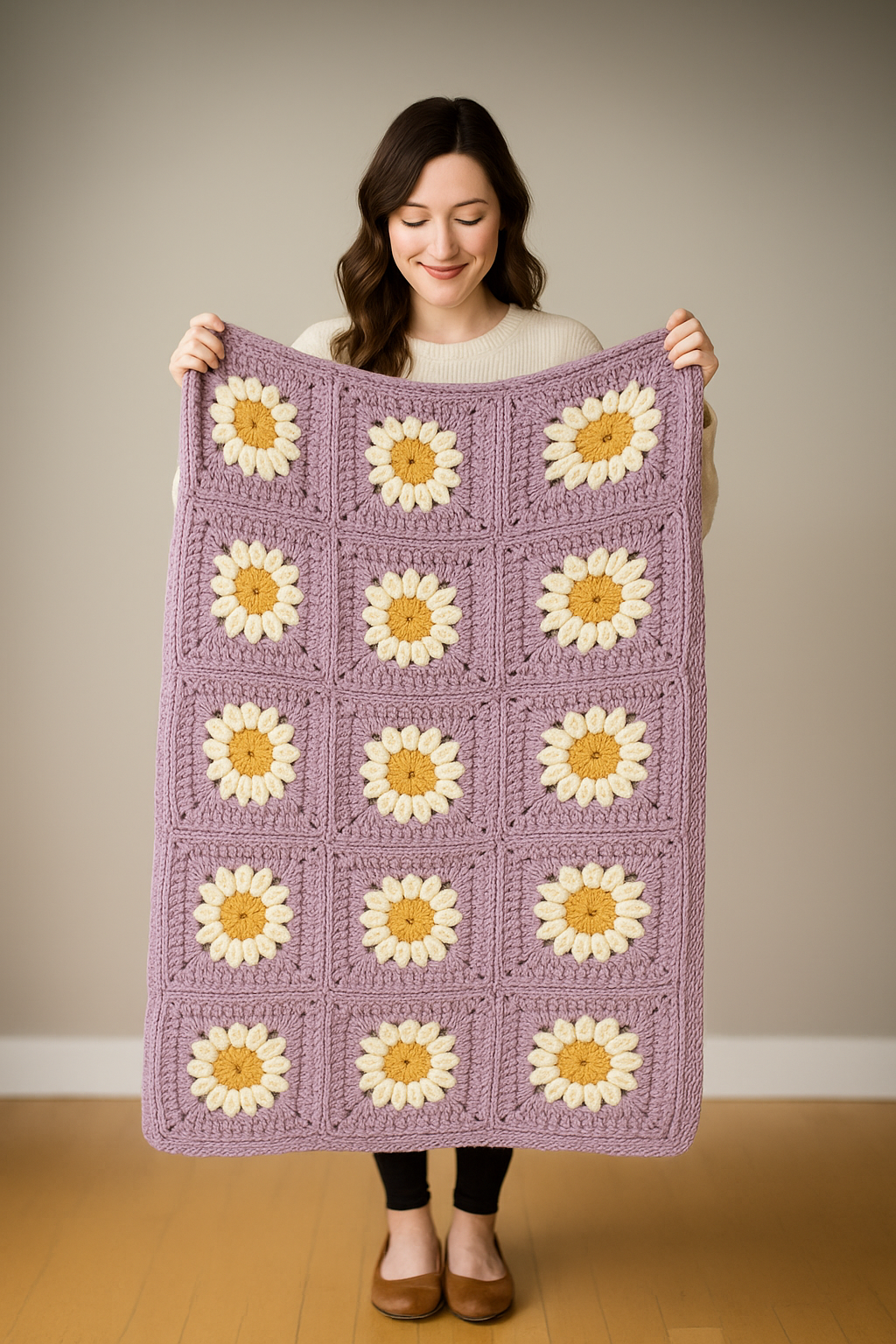 Cozy Days Daisy Blanket Crochet Pattern