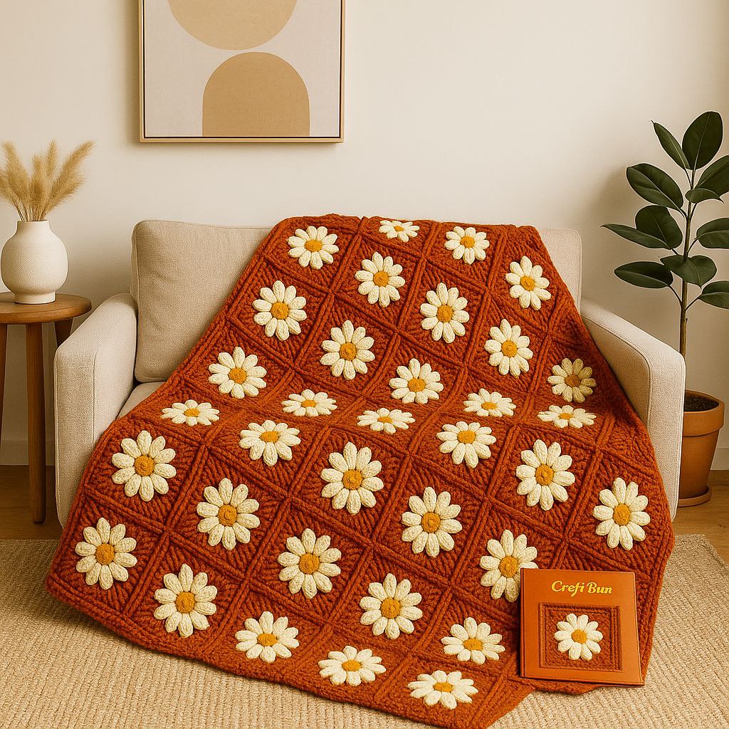 Cozy Days Daisy Blanket Crochet Pattern