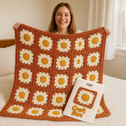 Cozy Days Daisy Blanket Crochet Pattern