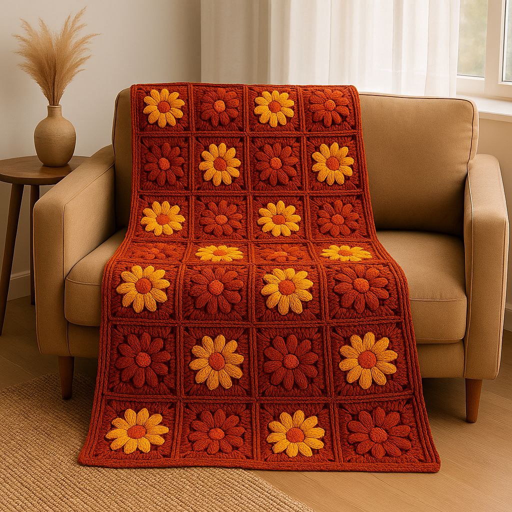 Cozy Days Daisy Blanket Crochet Pattern