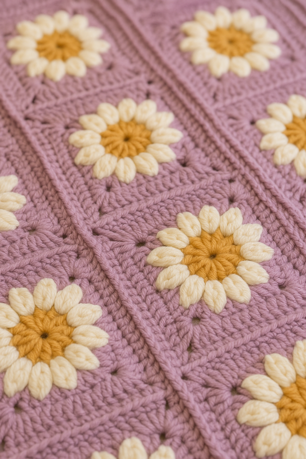Cozy Days Daisy Blanket Crochet Pattern